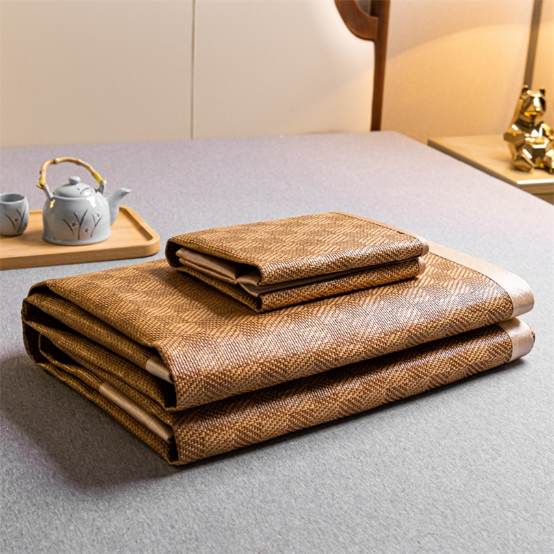 Silk Sheet Set - Cooling Mat Bamboo Summer Mat and