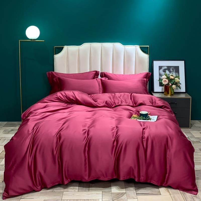 Silk Sheet Set - Eucalyptus Lyocell Silk Cooling Duvet Cover