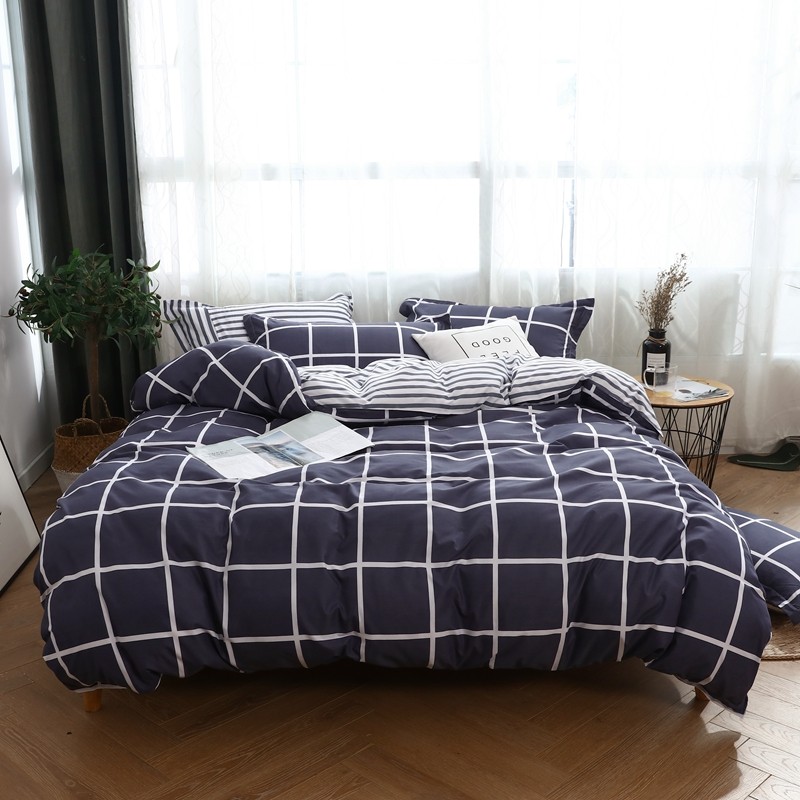 Double Bed Plaid Quilt Cover M - Bed Sheet Microfiber recension och pris