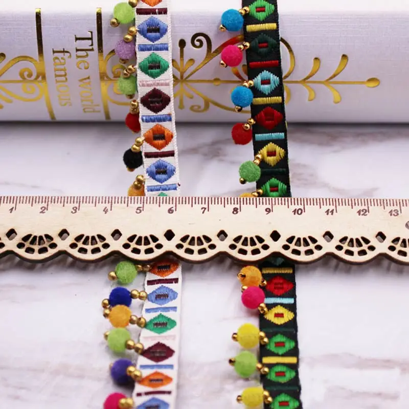 1yards/lot Pompom Fringe trim  - Home Ec Textiles recension och pris