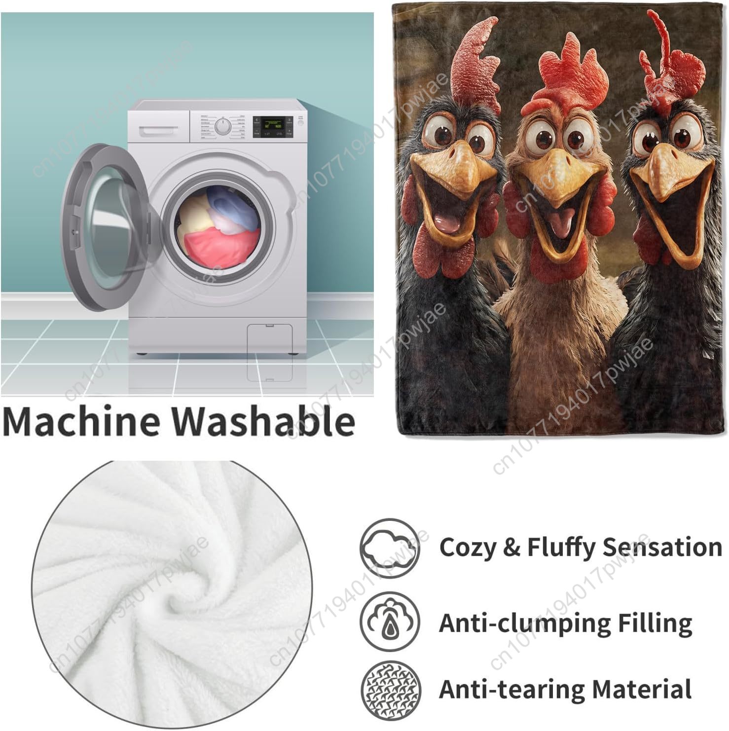 Chickens Blanket Gifts for Wom - Home Textiles Throw recension och pris