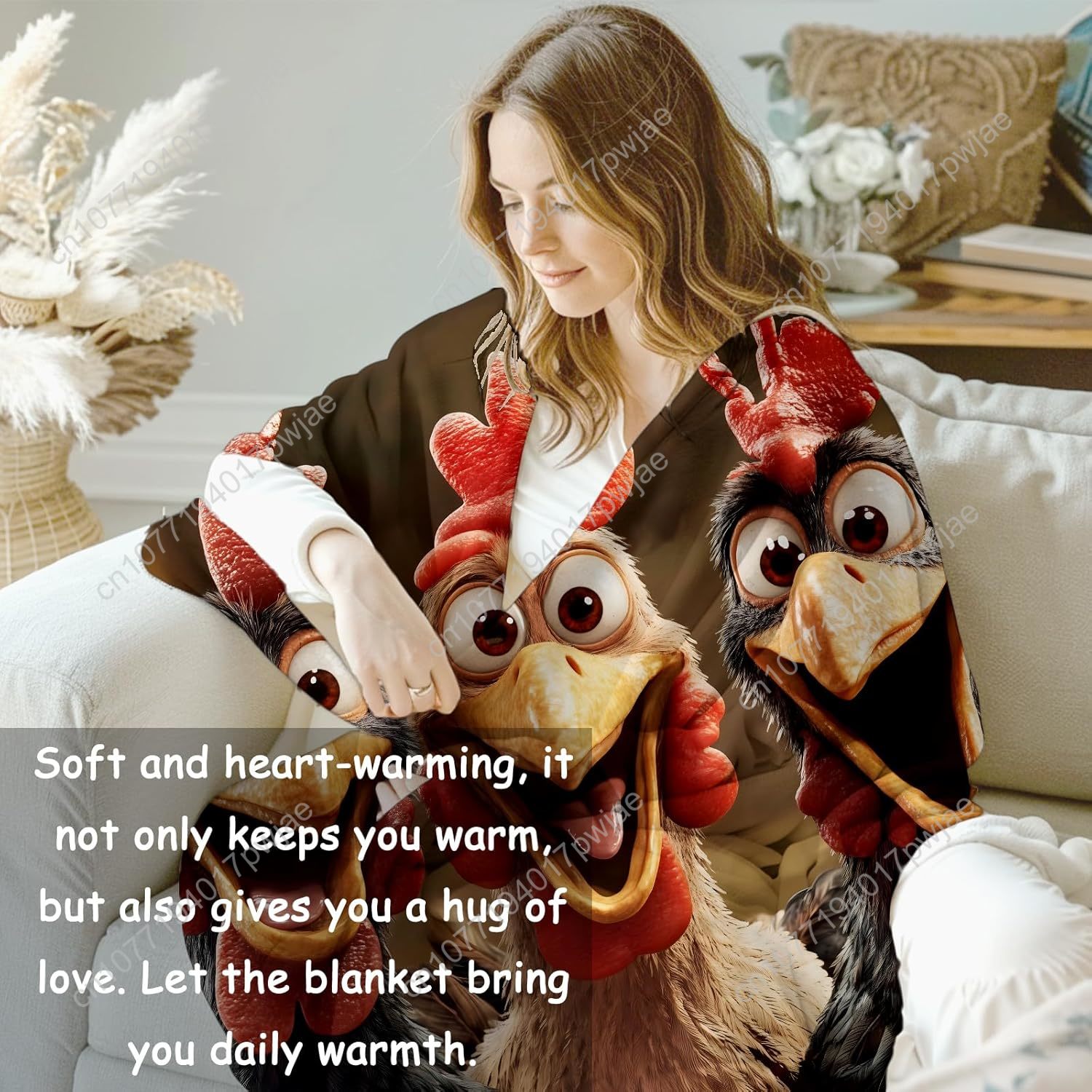 Chickens Blanket Gifts for Wom - Home Textiles Throw recension och pris