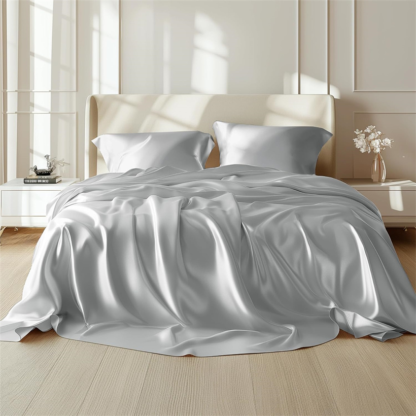 Luxury 100% Mulberry Silk Flat - Silk Sheet Set recension och pris