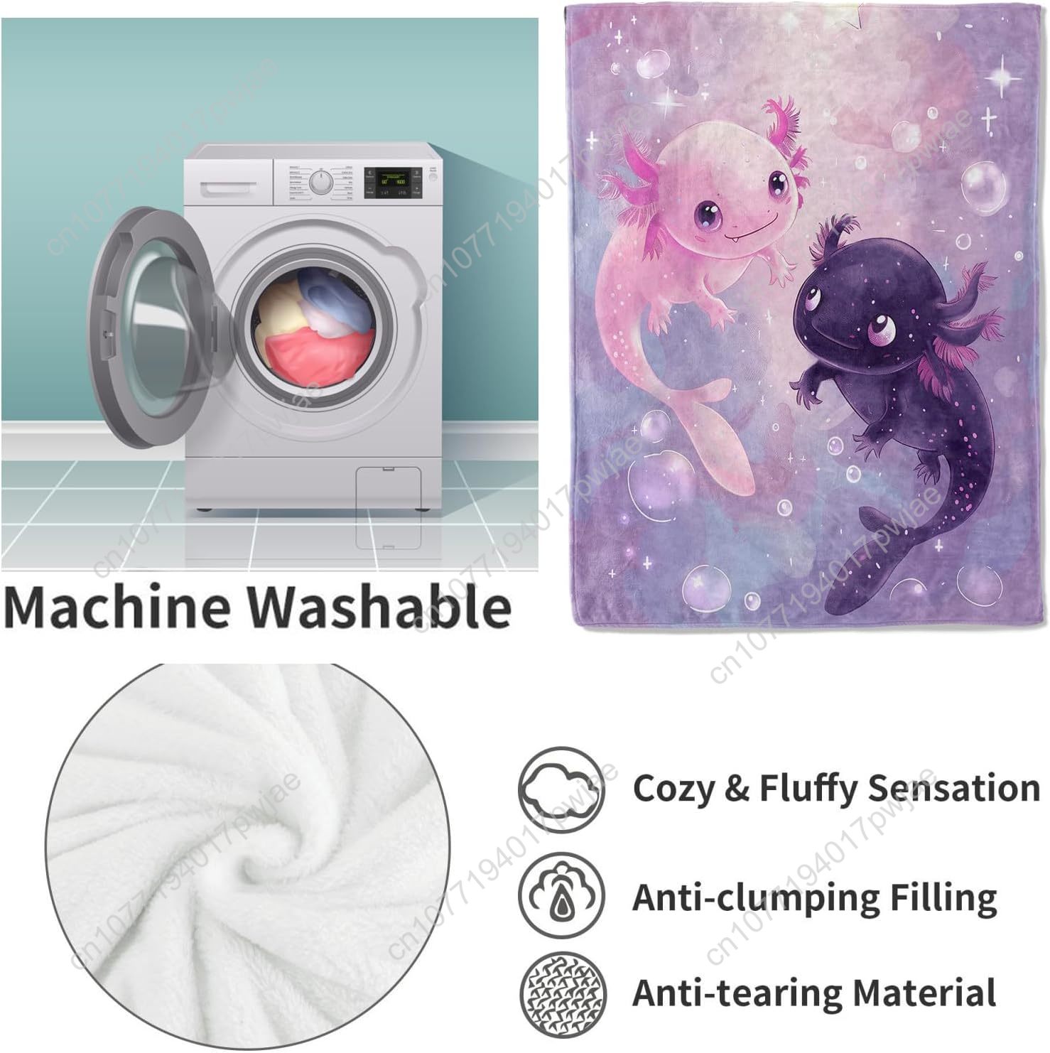 Axolotl Blanket Cute Axolotls  - Home Textiles Throw recension och pris