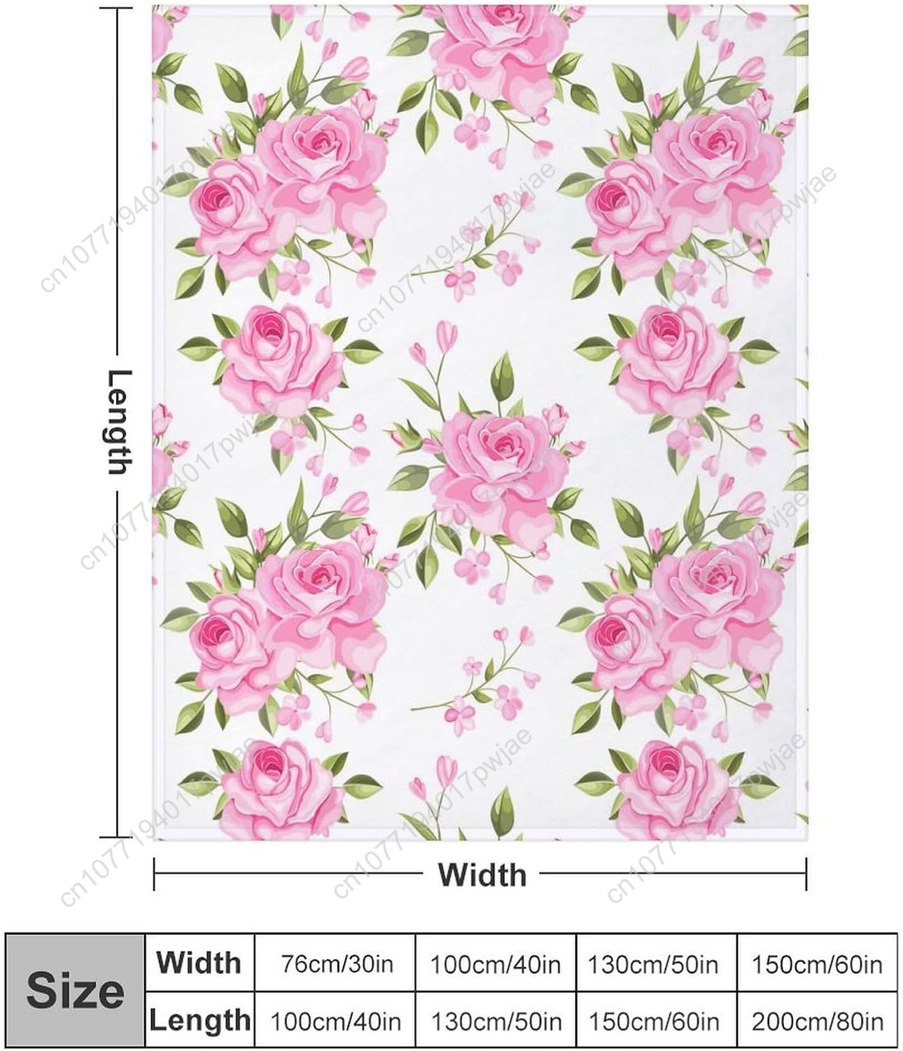 Pink Flower Throw Blanket Flor - Home Textiles Throw recension och pris