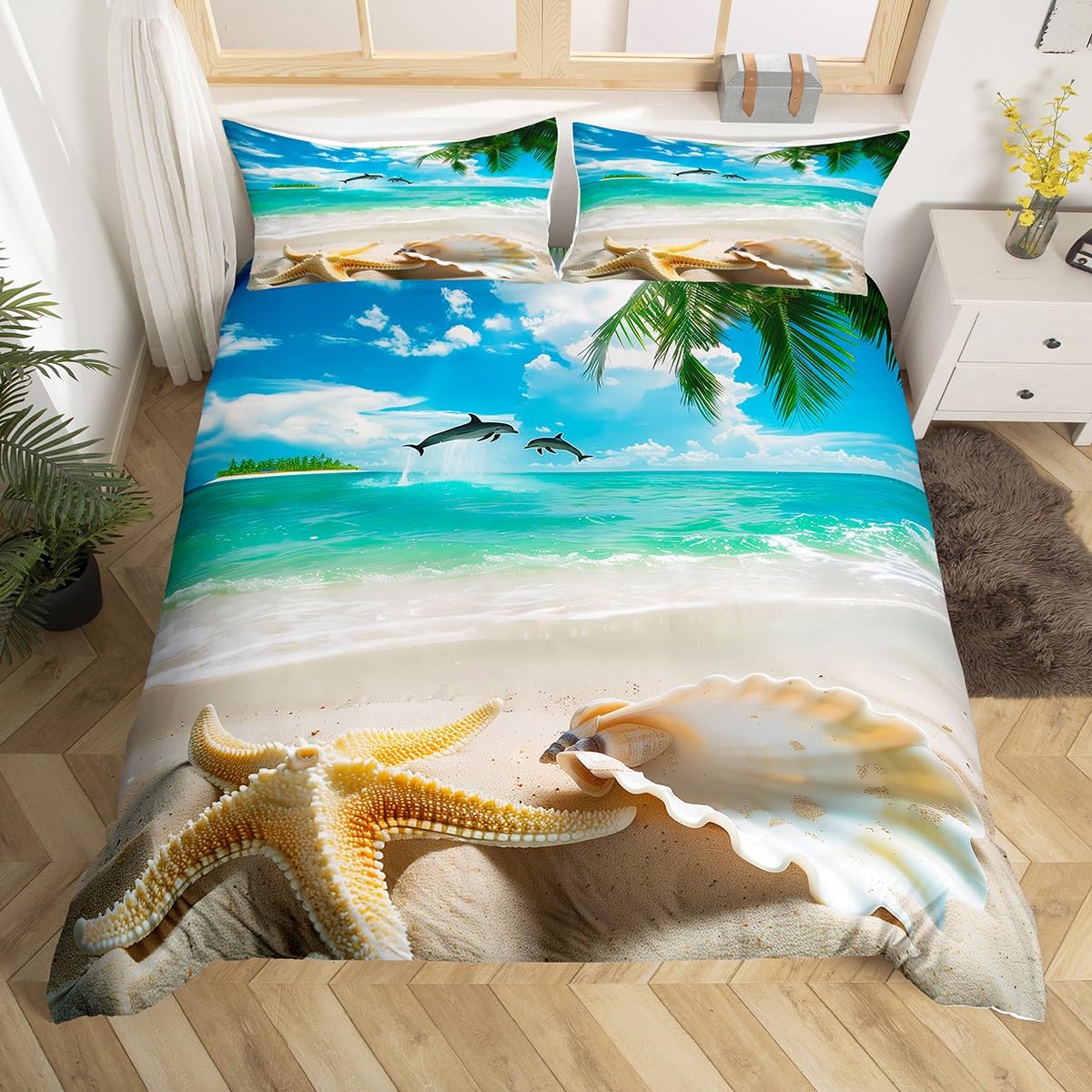 Beach Comforter Cover, Coastal - Bed Sheet Microfiber recension och pris