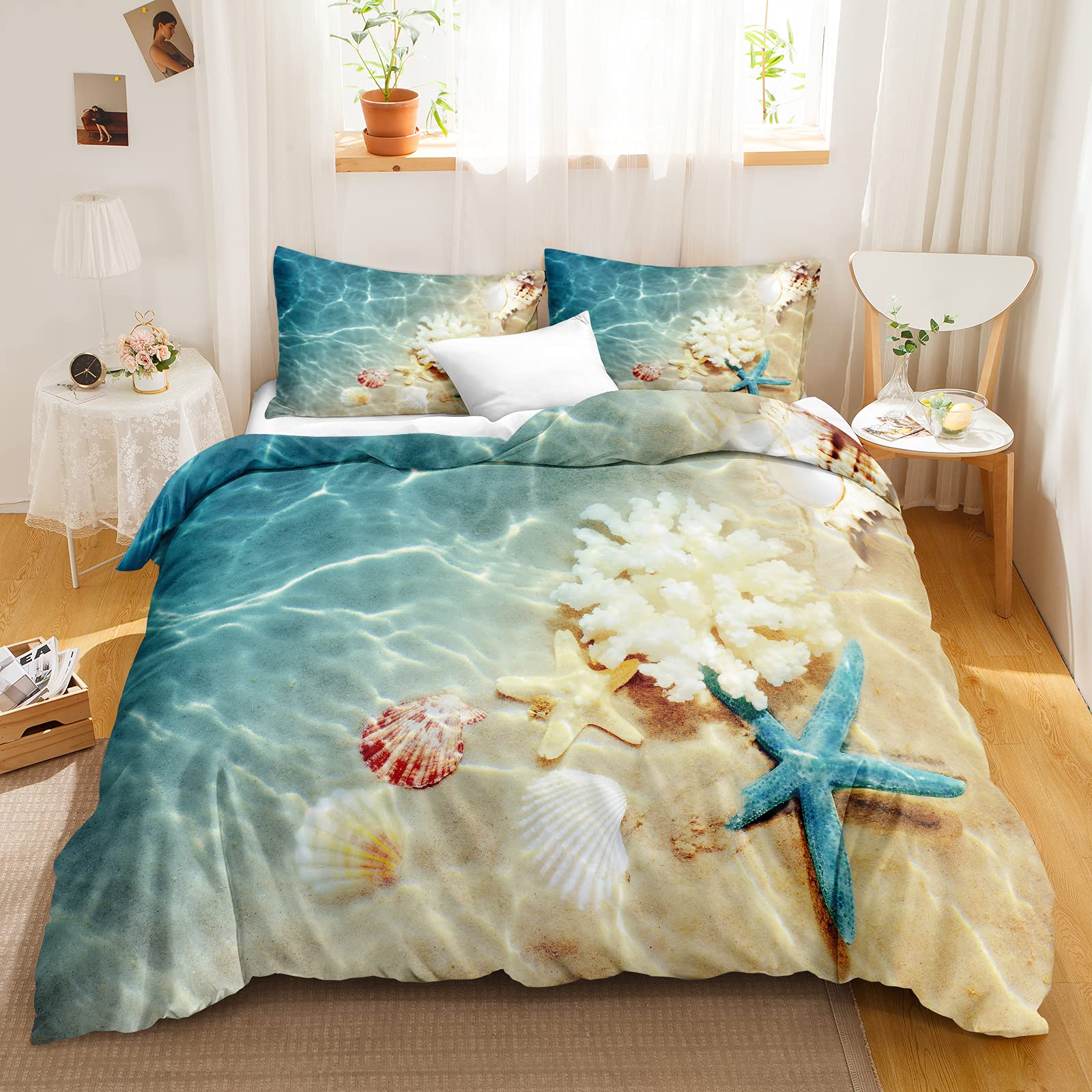 Beach Comforter Cover, Coastal - Bed Sheet Microfiber recension och pris