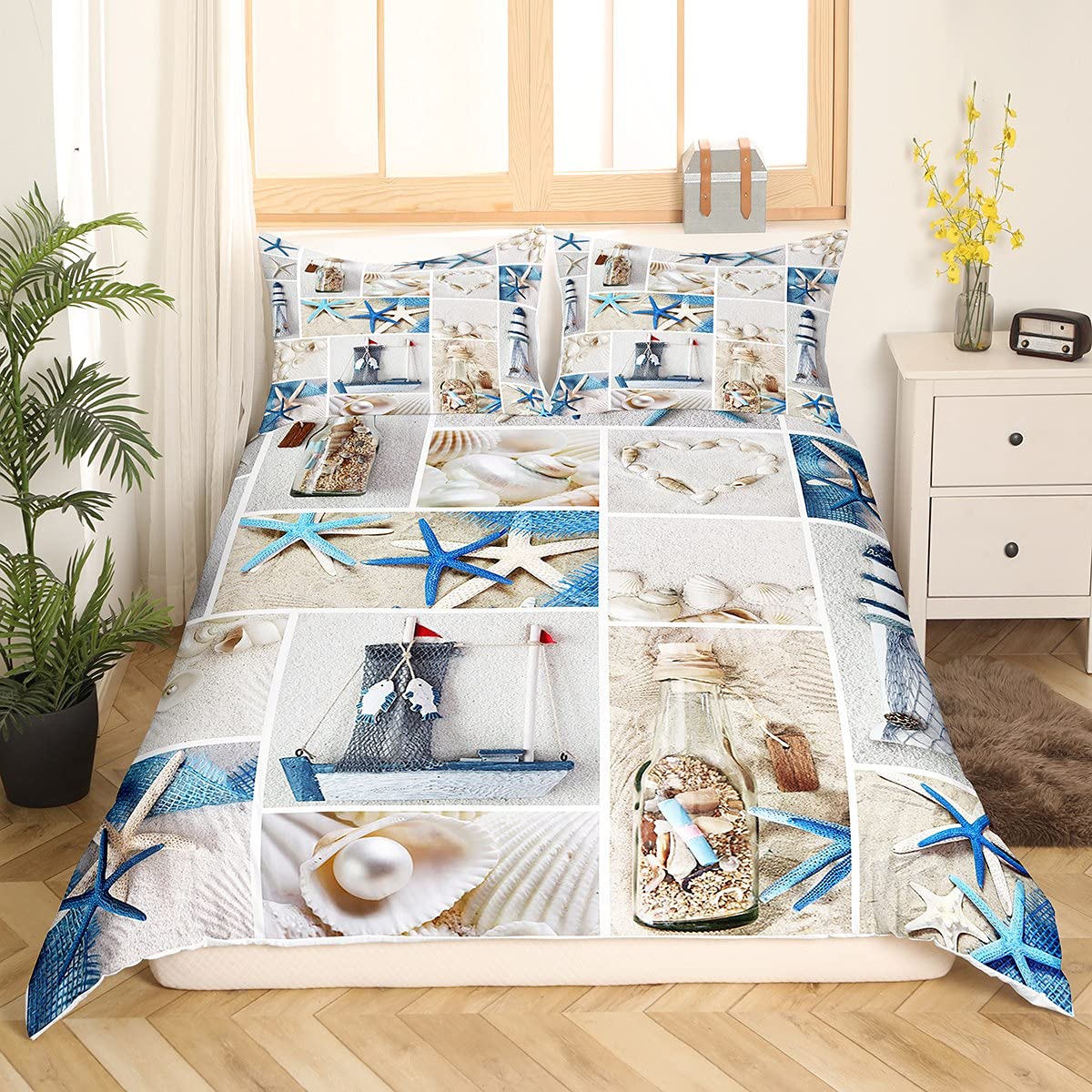 Beach Comforter Cover, Coastal - Bed Sheet Microfiber recension och pris