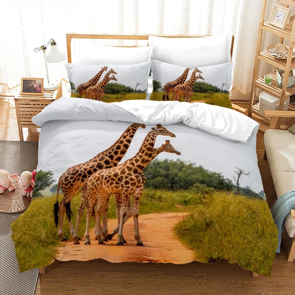 African Animals Giraffe Sunset - Home Textiles Bedding recension och pris