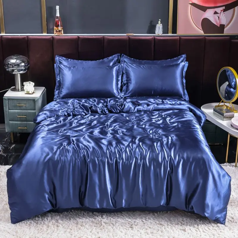 Nordic Satin Silk Bedding Set  - Silk Sheet Set recension och pris