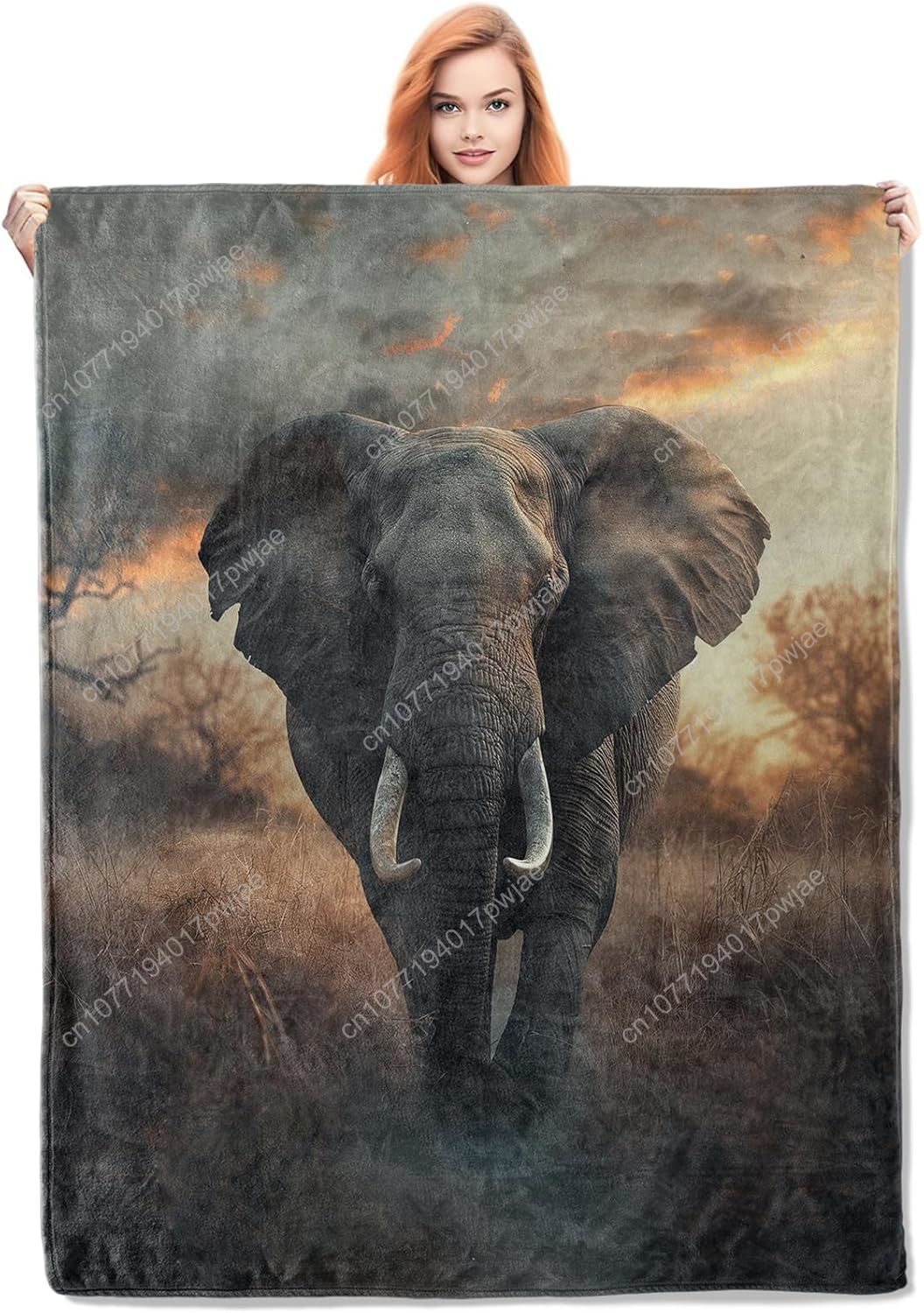 Elephant Fleece Blanket, Reali - Home Textiles Throw recension och pris