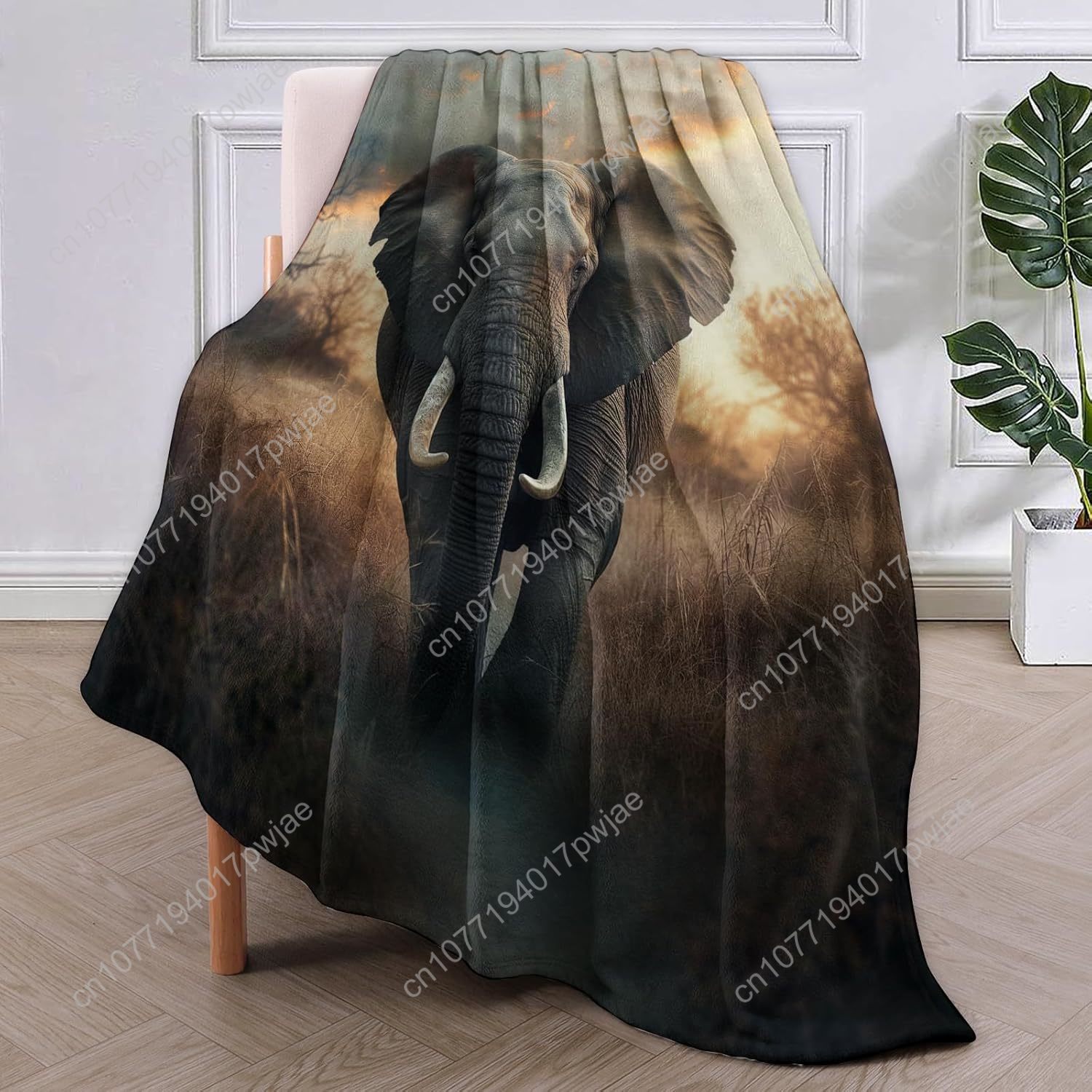 Elephant Fleece Blanket, Reali - Home Textiles Throw recension och pris
