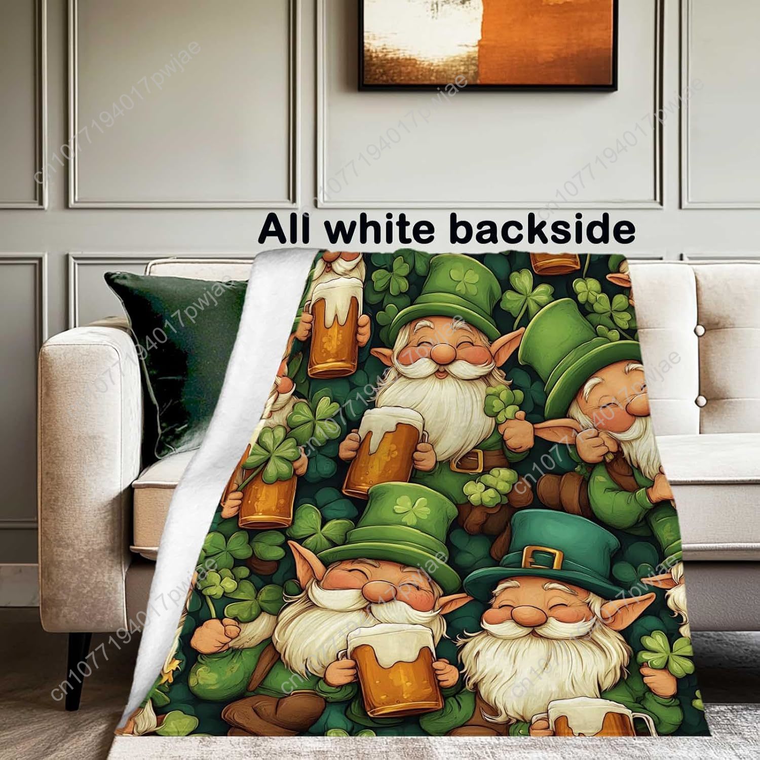 St. Patrick’s Day Gnome Throw  - Home Textiles Throw recension och pris