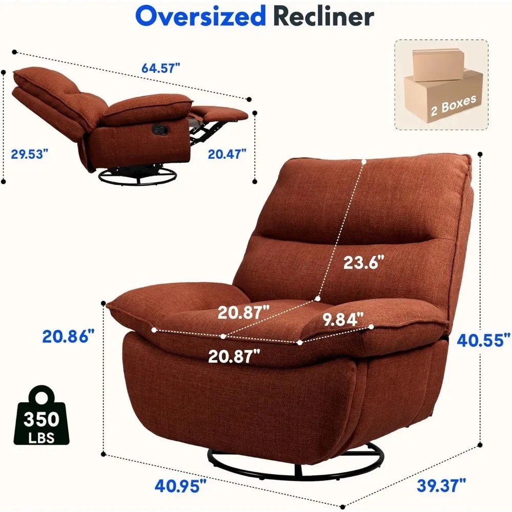 Swivel Rocker Recliner Chair,  - Home Textiles Of Scandinavia recension och pris