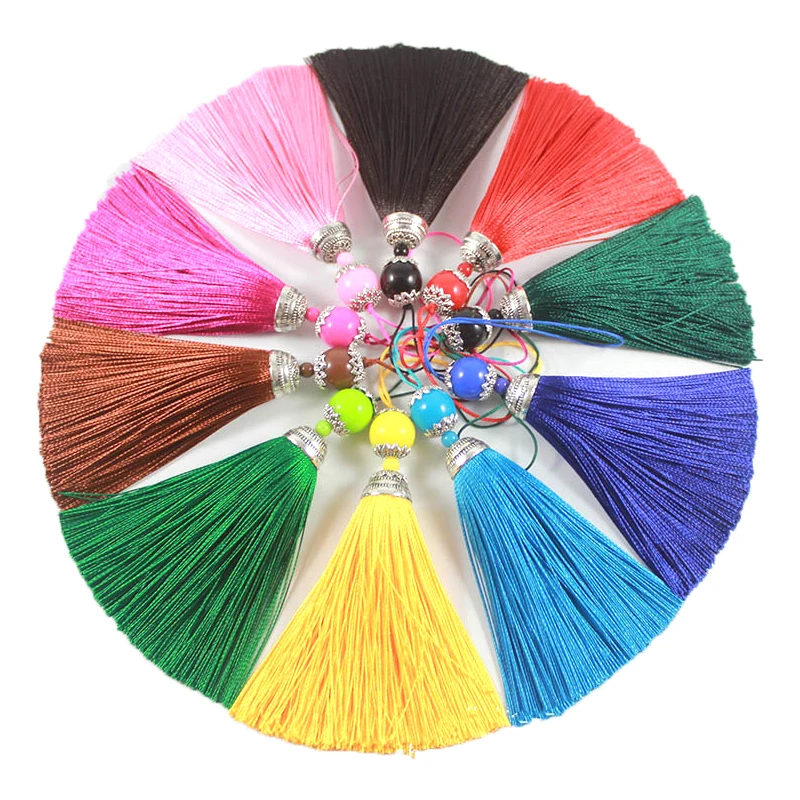 2/5Pcs 8CM Silk Tassel with Ac - Home Ec Textiles recension och pris