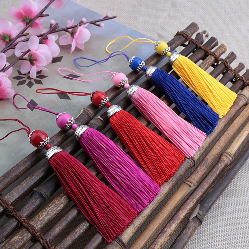 2/5Pcs 8CM Silk Tassel with Ac - Home Ec Textiles recension och pris