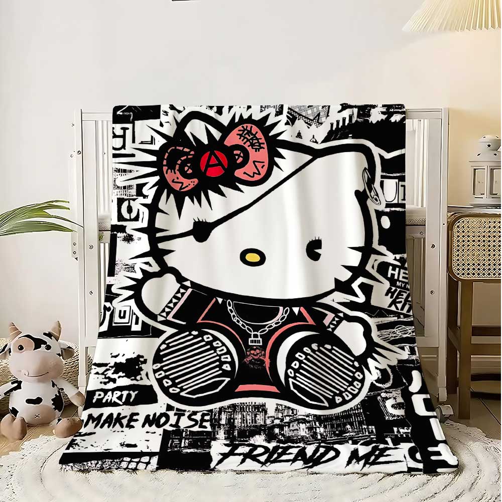Kawaii Cat Hellos Warm Blanket - Bed Sheet Microfiber recension och pris