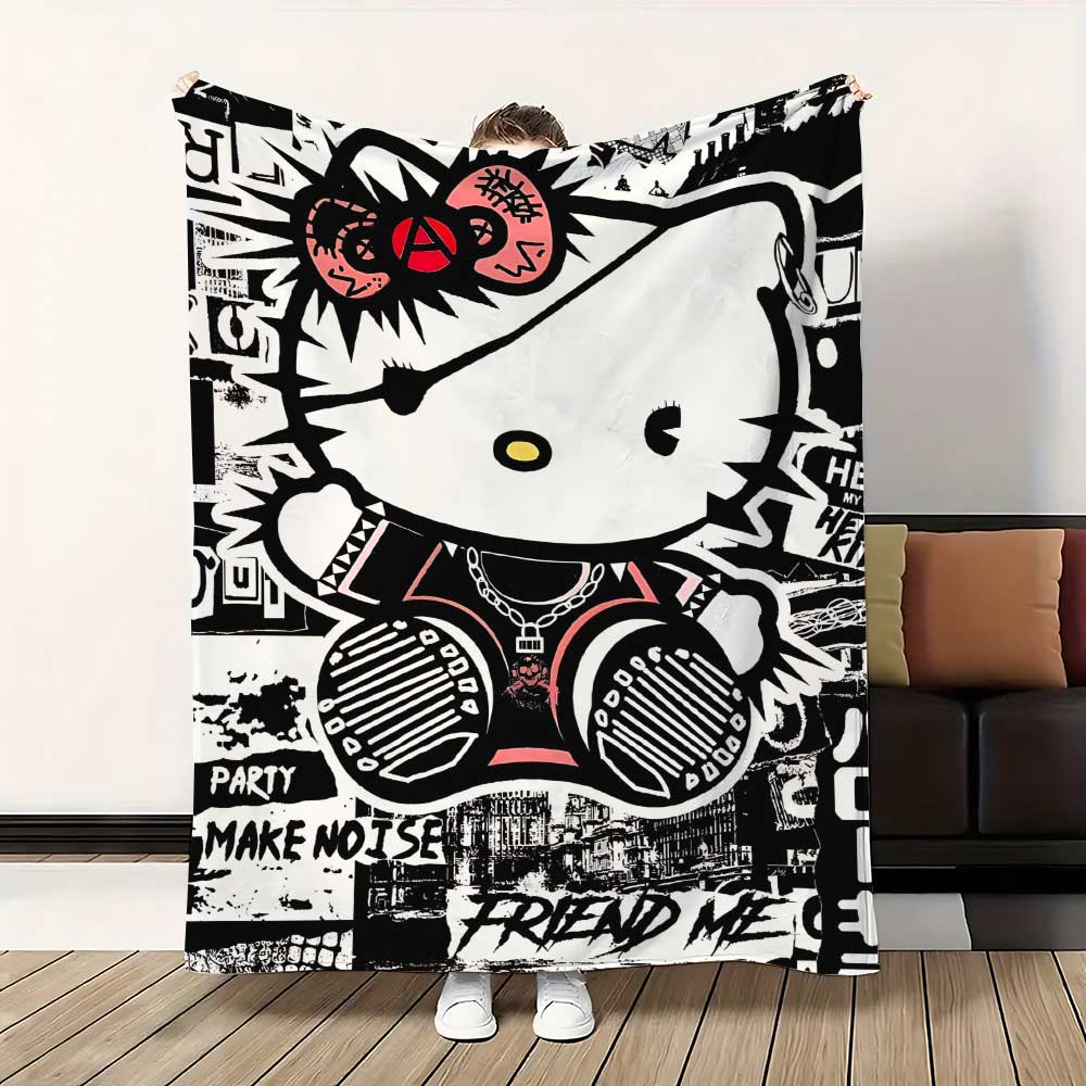 Kawaii Cat Hellos Warm Blanket - Bed Sheet Microfiber recension och pris