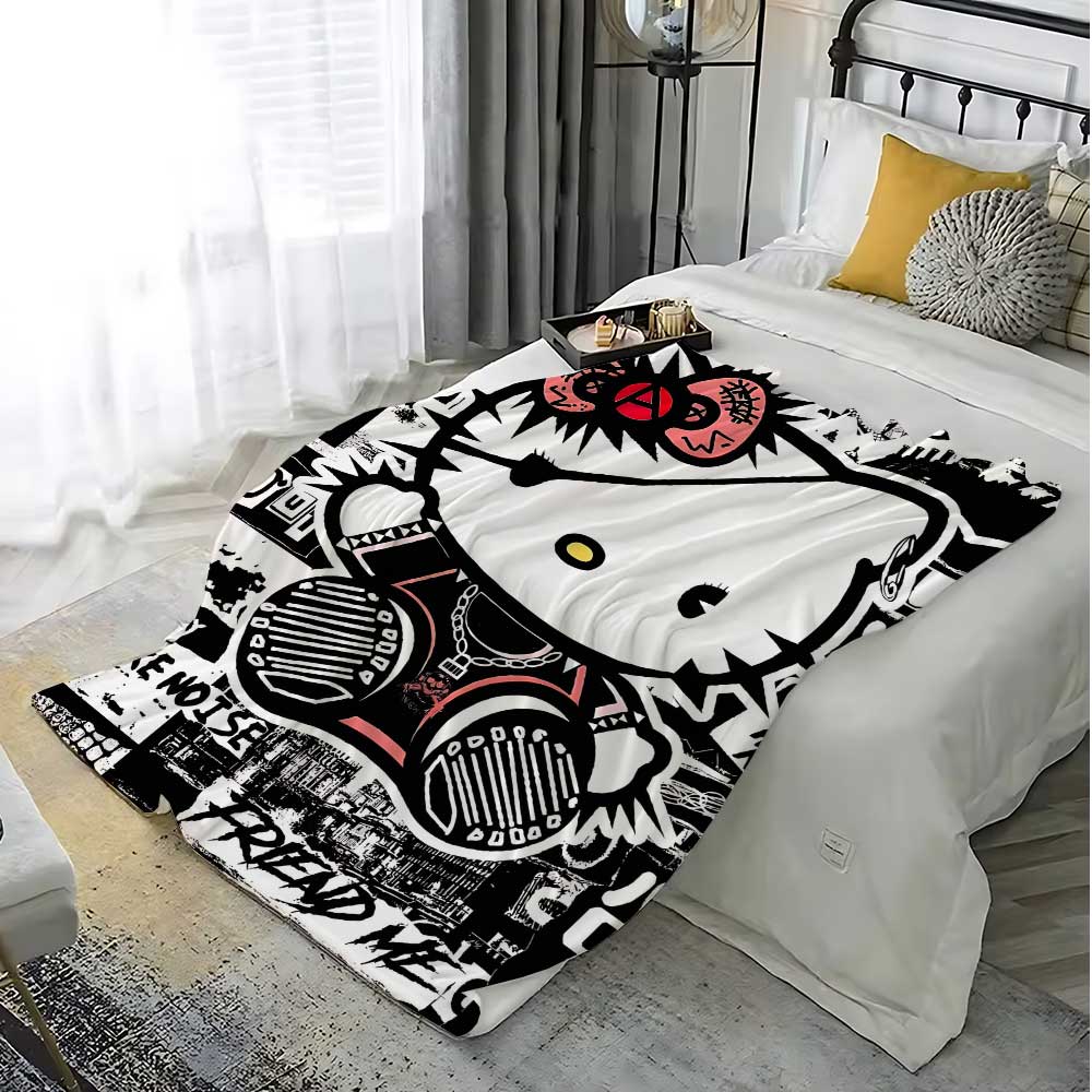 Kawaii Cat Hellos Warm Blanket - Bed Sheet Microfiber recension och pris