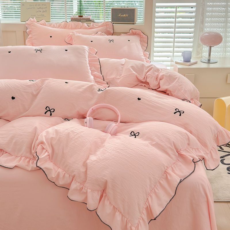 Washed Cotton Embroidered Quil - Bed Sheet Microfiber recension och pris