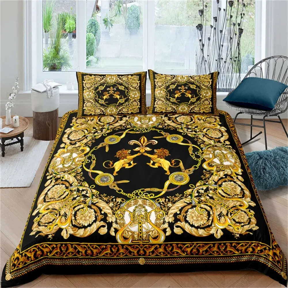 Baroque Modern Art 3D Golden L - Bed Sheet Microfiber recension och pris
