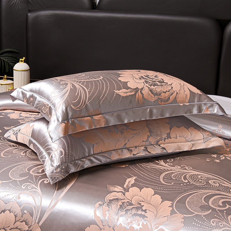 New 4Pcs European Satin Jacqua - Silk Sheet Set recension och pris