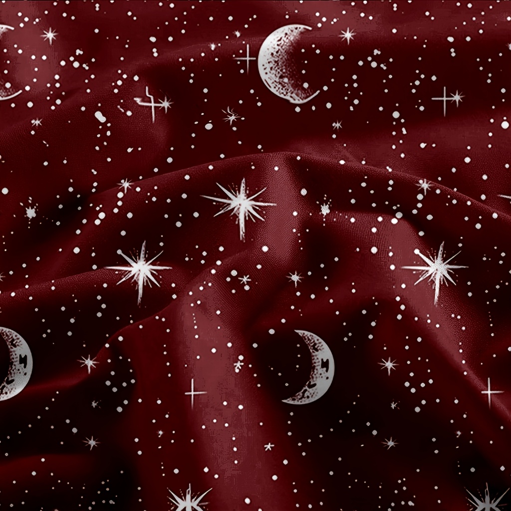 4Pcs Red Moon And Star Print M - Bed Sheet Microfiber recension och pris