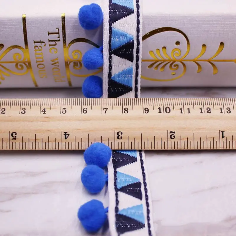 1-10Yards Pompoms Lace Trim Ba - Home Ec Textiles recension och pris
