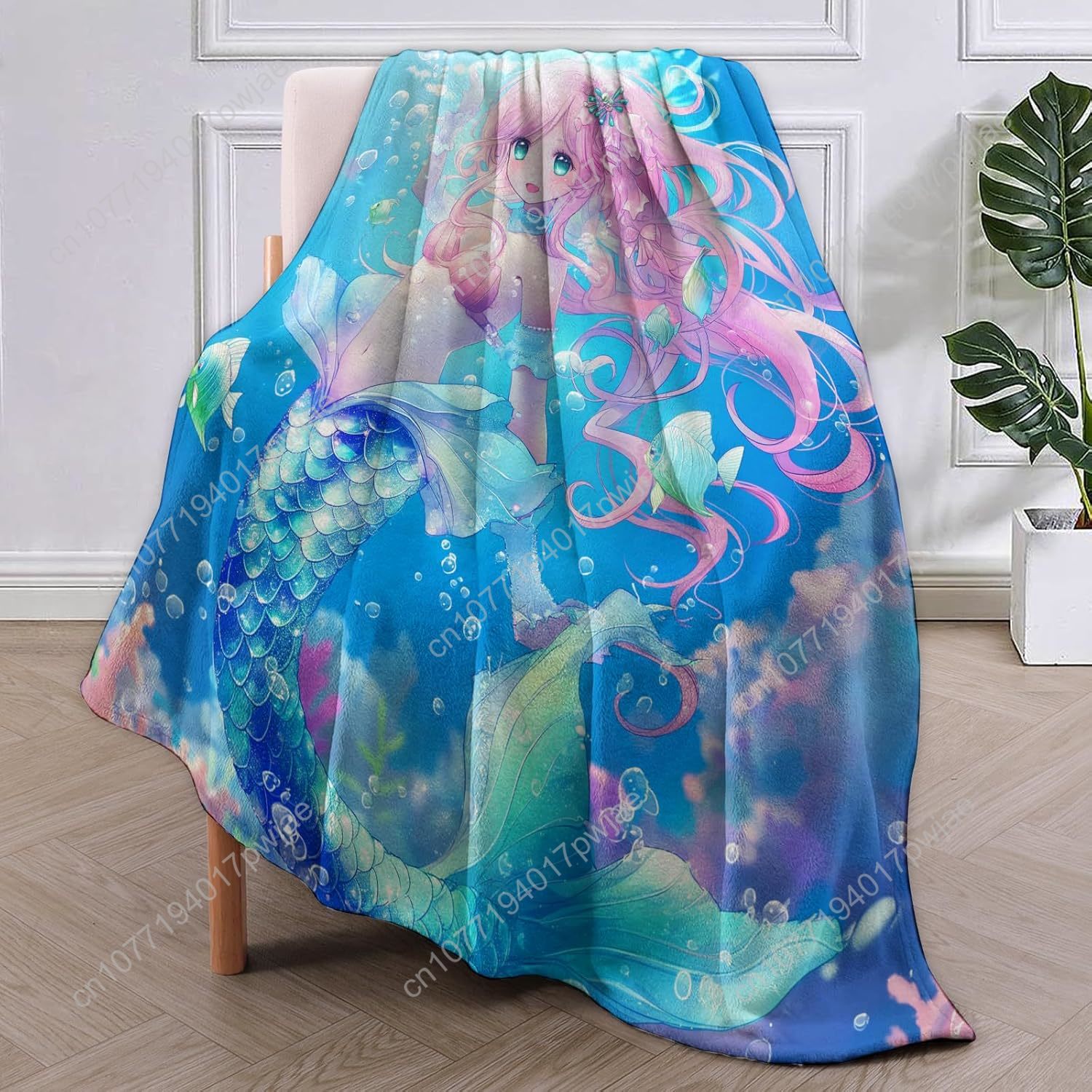 Cute Mermaid Blanket Cartoon F - Home Textiles Throw recension och pris