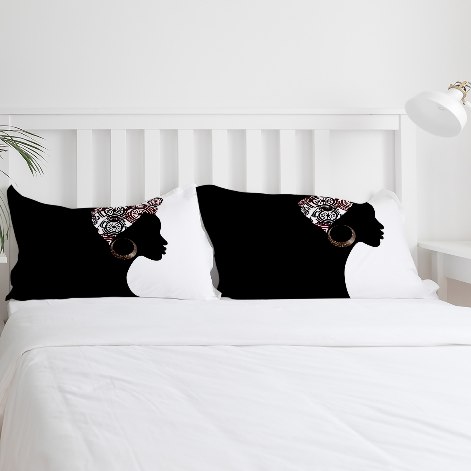 Black Woman Black White Beddin - Home Textiles Bedding recension och pris